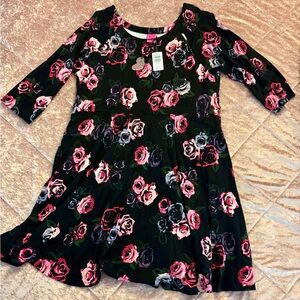 NWT Torrid Betsey Johnson Black and Pink Floral Dress